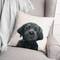 Black Lab Puppy Indoor/Outdoor Throw Pillow